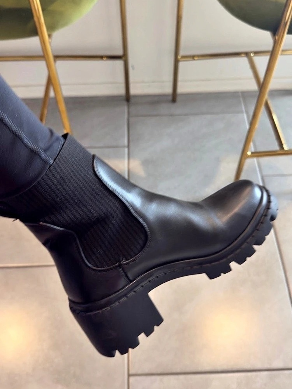 Steve Madden Black Combat Boots Like New